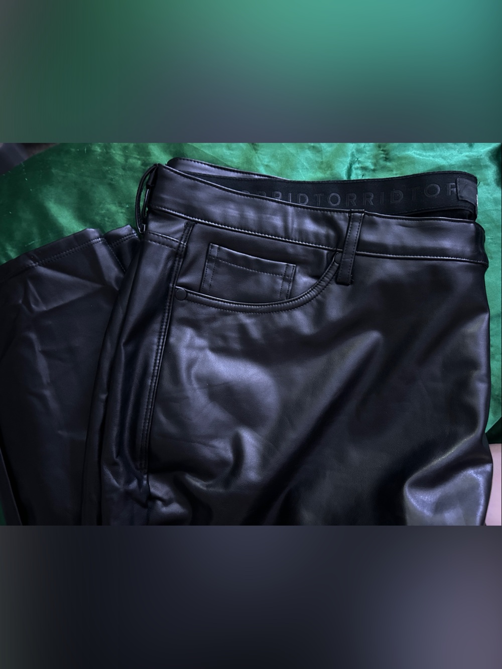 Black Faux Leather Pants